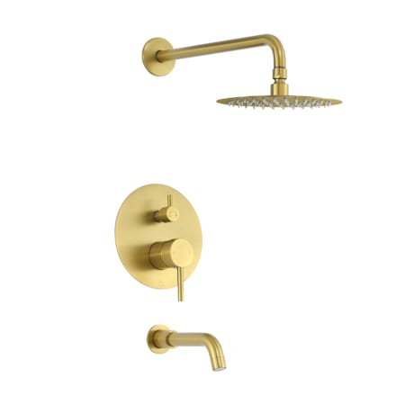 Swiss Madison Ivy Tub and Shower Trim Package with 1.8 GPM Single Function Shower Head Brushed Gold