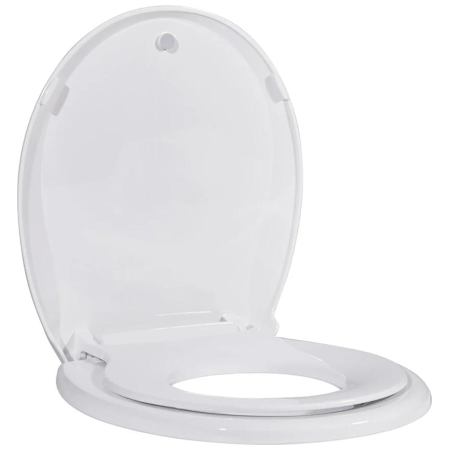 Swiss Madison Trio Round Closed-Front Toilet SeatQuick Release Glossy White