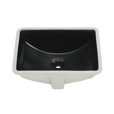 Swiss Madison Plaisir 18-1/2" Rectangular Ceramic Undermount Bathroom Sink with Overflow and Matte Black