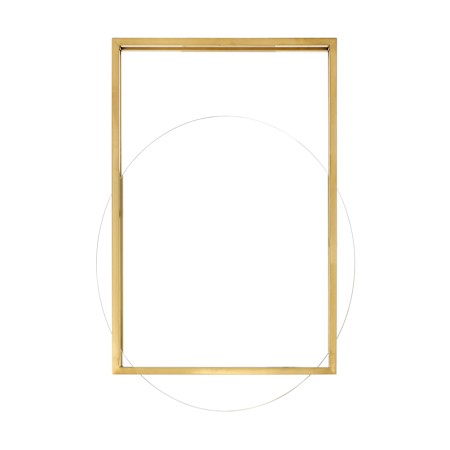 Swiss Madison Pierre 23-3/4" W x 31-1/2" H Circular / Rectangular Stainless Steel Framed Bathroom Wall Mirror Brushed Gold