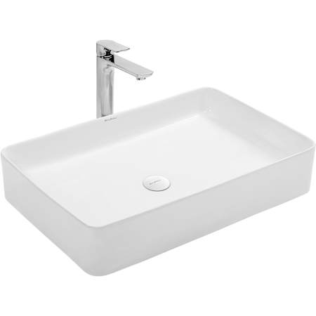 Swiss Madison Concorde 24-1/4" Rectangular Ceramic Vessel Bathroom Sink Glossy White