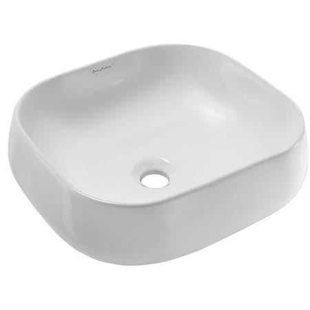 Swiss Madison Chateau 17" Square Ceramic Vessel Bathroom Sink Glossy White