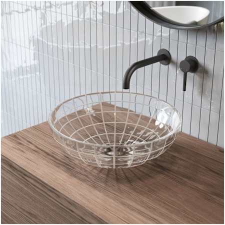 Swiss Madison Virage 15-3/4" Circular Glass Vessel Bathroom Sink Glass