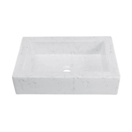 Swiss Madison Voltaire 15-3/4" Rectangular Ceramic Vessel Bathroom Sink with Overflow Static White Marble