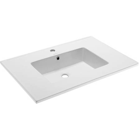 Swiss Madison Voltaire 32" Ceramic Vanity Top - 1 Pre-drilled Hole Glossy White