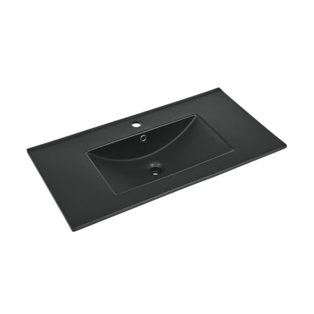 Swiss Madison 19" Ceramic Vanity Top Matte Black