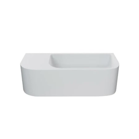 Swiss Madison Carre 25" Rectangular Solid Surface Wall Mounted Bathroom Sink Matte White