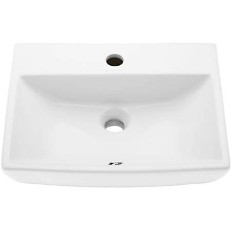 Swiss Madison Sublime 17-3/4" Rectangular Ceramic Wall Mounted Bathroom Sink with Overflow and Single Faucet Hole White