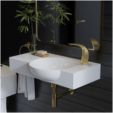 Swiss Madison Chateau 30" Rectangular Ceramic Wall Mounted Bathroom Sink with Single Faucet Hole Glossy White