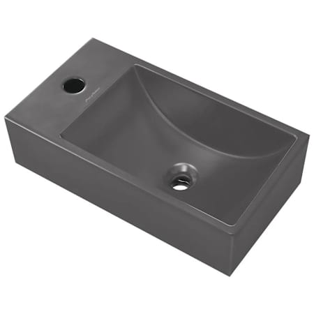 Swiss Madison Lisse 16" Rectangular Concrete Wall Mounted Bathroom Sink with Single Faucet Hole Gray