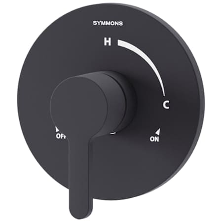 Symmons Solarity Pressure Balanced Valve Trim Only with Single Lever Handle - Less Rough In Matte Black