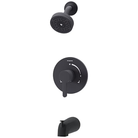 Symmons Solarity Tub and Shower Trim Package with 1.5 GPM Single Function Shower Head Matte Black