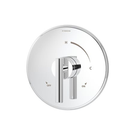 Symmons Dia Temptrol Shower Valve Trim Only Rebuild Kit with Single Lever Handle and Flow Control and Hot/Cold Seat - Less Rough In Valve Chrome