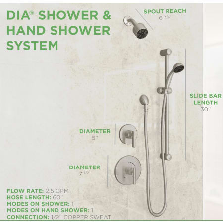 Dia Shower System Brushed