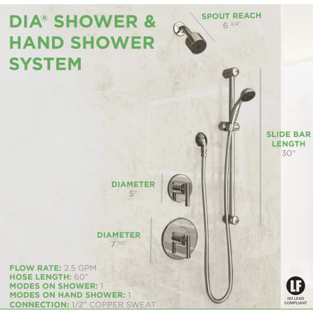 Dia Shower System Dimensions