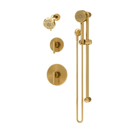 Symmons Dia HydroMersion Pressure Balanced Shower System with Shower Head, Hand Shower, Shower Arm, Hose, and Valve Trim Brushed Bronze