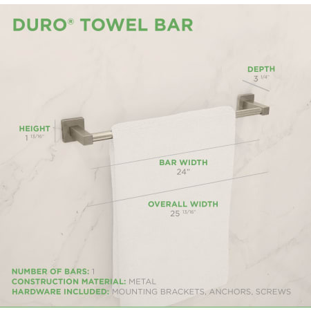 Duro Towel Bar Brushed