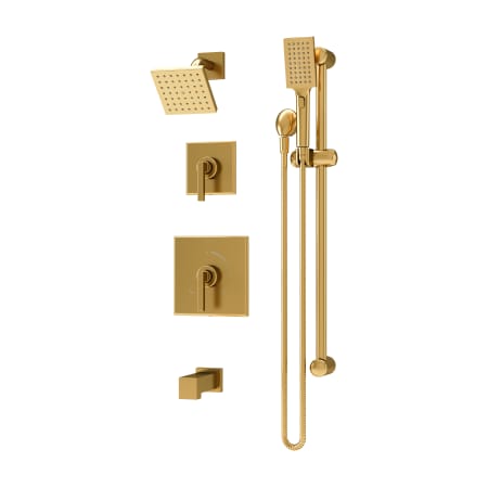 Symmons Duro HydroMersion Pressure Balanced Tub and Shower System with Shower Head, Hand Shower, Shower Arm, Hose, and Valve Trim Brushed Bronze