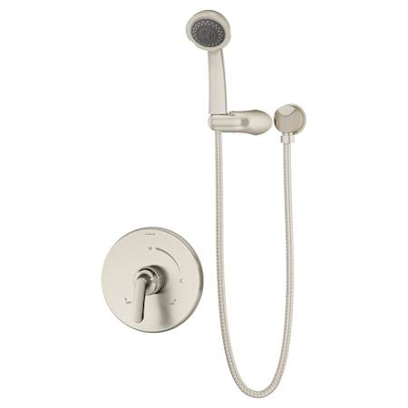 Symmons Elm Shower Only Trim Package with 1.5 GPM Multi Function Hand Shower Satin Nickel