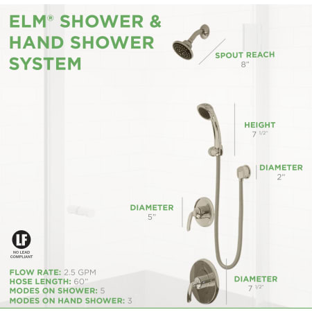 Elm Shower System Dimensions