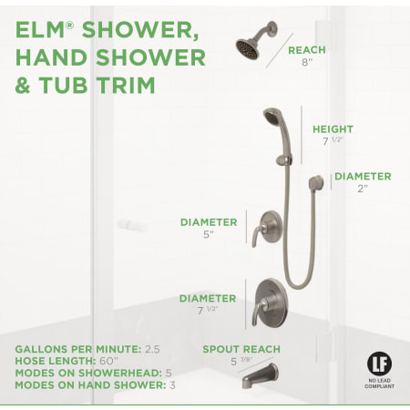 Elm Shower System Dimensions