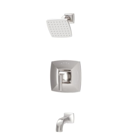Symmons Oak Tub and Shower Trim Package with 1.5 GPM Single Function Shower Head Satin Nickel