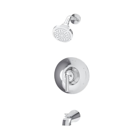 Symmons Birch Tub and Shower Trim Package with 1.5 GPM Single Function Shower Head Polished Chrome