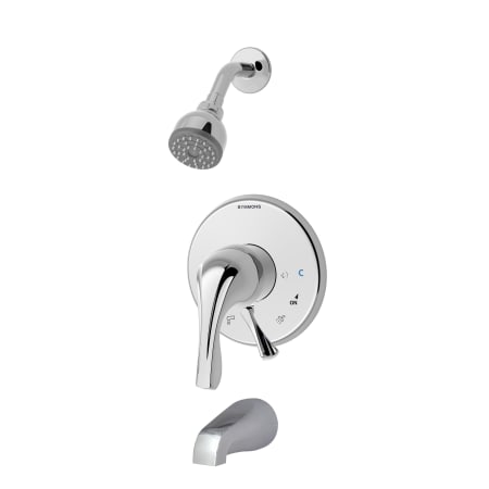 Symmons Origins Tub and Shower Trim Package with 2.0 GPM Single Function Shower Head and Rough In Valve Chrome