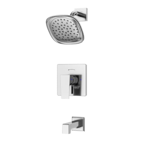 Symmons Verity Tub and Shower Trim Package with 2 GPM Single Function Shower Head - Diverter Included Polished Chrome