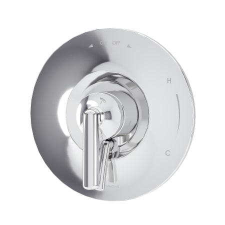 Symmons Birch Traditional Valve Trim Only with Single Lever Handle VersaFlex Integral Diverter - Less Rough In Polished Chrome