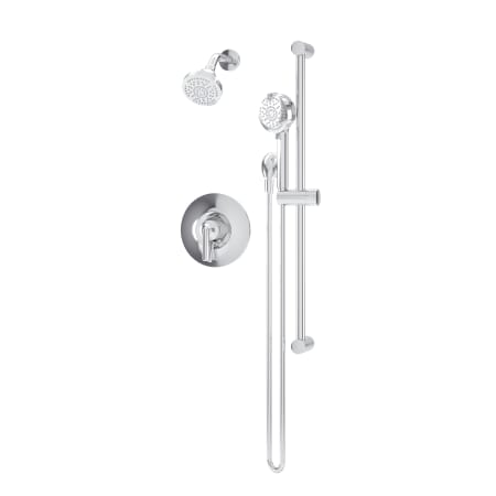 Symmons Birch Shower Only Trim Package with 1.5 GPM Single Function Shower Head and Hand Shower VersaFlex Integral Diverter Polished Chrome
