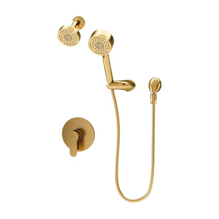 Symmons Identity HydroMersion Pressure Balanced Shower System with Shower Head, Hand Shower, Shower Arm, Hose, and Valve Trim with Integrated Diverter Brushed Bronze