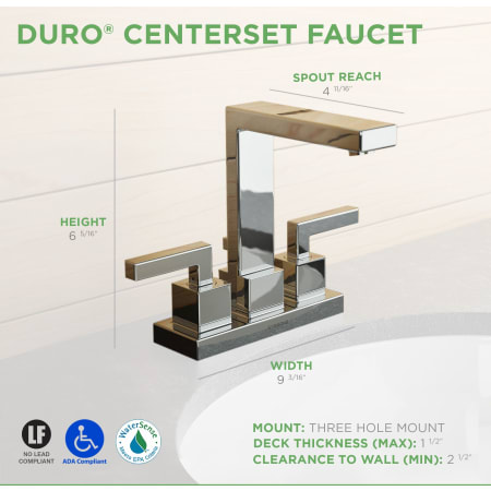 Duro Centerset Dimensions