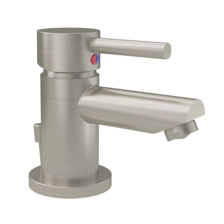 Symmons Dia 1.0 GPM Single Hole Bathroom Faucet with Pop-Up Drain Assembly Satin Nickel