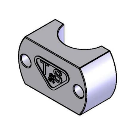 T and S Brass Clamp Front B- 109 Polished Chrome