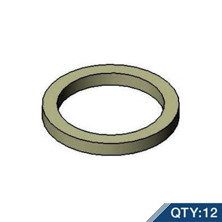 T and S Brass Serrated Tip Washers - Santoprene (QTY 12) Polished Chrome