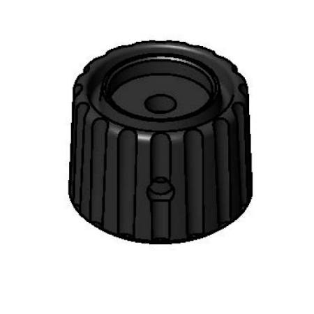 T and S Brass BL-9505 PVC Faucet Knob (Black) Polished Chrome