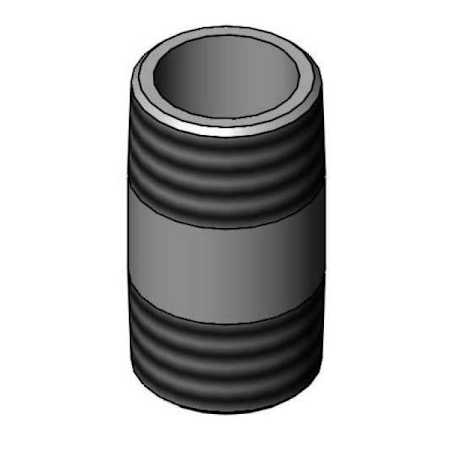 T and S Brass Nipple, 1/2" NPT x 1-1/2" Long (Chrome-Plated) Polished Chrome