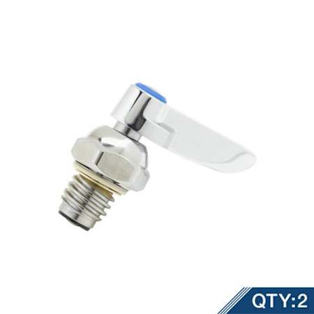 T and S Brass Spindle Assembly, Cold (LTC), B-1100 Series (Quantity 2) Polished Chrome