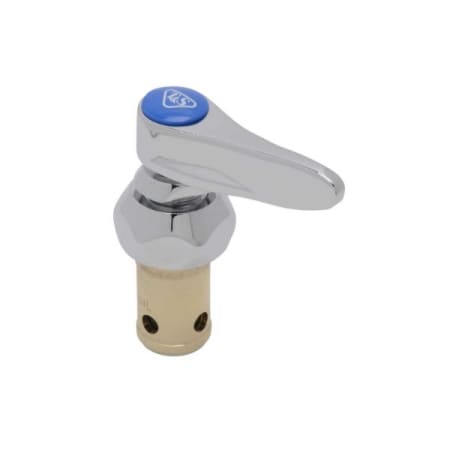 T and S Brass Eterna Cartridge with Spring Check, LTC (Cold), Lever Handle, Screw & Blue Index Button "New-Style" Chrome