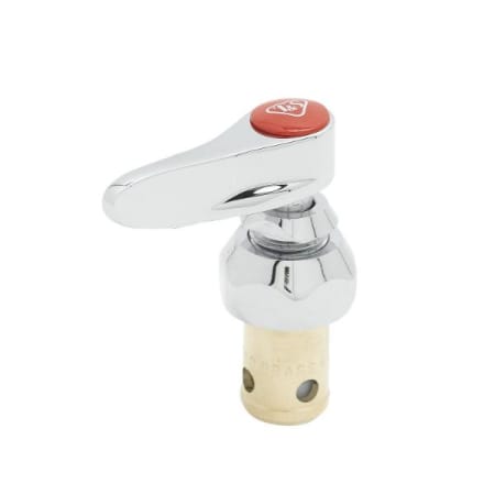 T and S Brass Eterna Cartridge with Spring Check, Right Hand (Hot), Lever Handle, Screw & Red Index Button "New-Style" Chrome