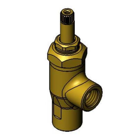 T and S Brass BL-4700-1 Angled Remote Valve, 3/8" NPT Female Inlet & Outlet Polished Chrome