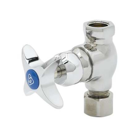 T and S Brass B-0190 Union-Type Valve Assembly, 4-Arm Handle, Big-Flo Cartridge N/A