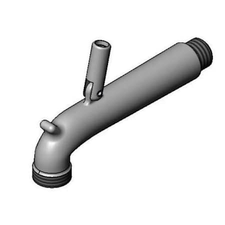 T and S Brass Nozzle Assembly with Clevis (Chrome Plated) Polished Chrome
