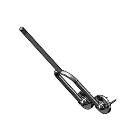 T and S Brass Service Sink Lower Support Rod Assembly Polished Chrome