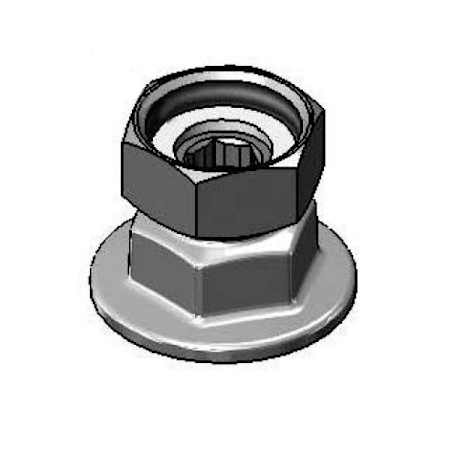 T and S Brass 3/4" NPT Female Eccentric Flanged Inlet Polished Chrome