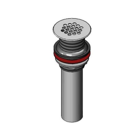 T and S Brass Glass Filler Drip Pan Drain Assembly (No Overflow Opening) Polished Chrome
