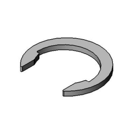 T and S Brass Retaining Ring, Crescent Type (Stainless Steel) Polished Chrome