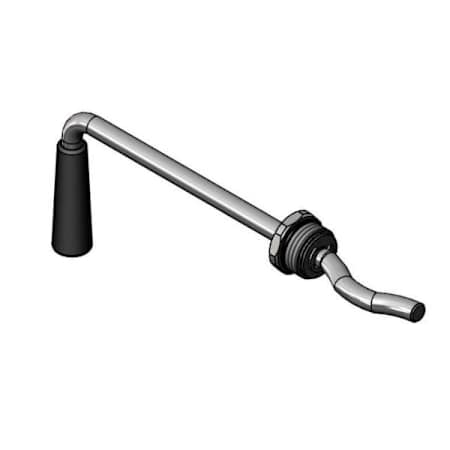 T and S Brass Short Twist Waste Valve Handle Assembly Polished Chrome