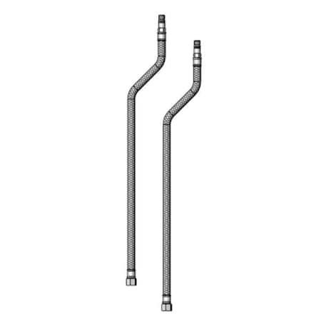 T and S Brass SS Flex Supply Hoses, 3/8" Compression x 1/8" NPSM (Two-Pack) (B-2730 & B-2740 Series) N/A